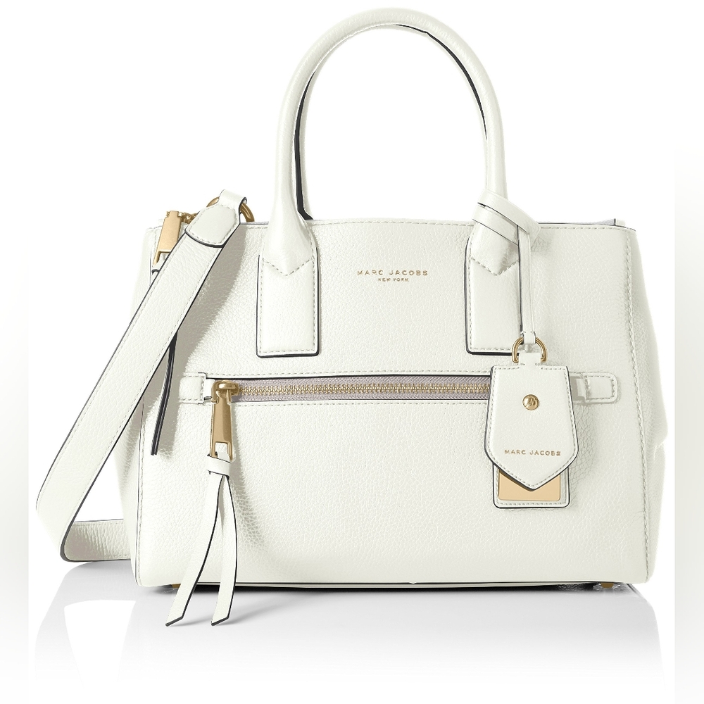 [NWOT] Marc Jacobs The Tote Bag Recruit East West Tote (Cream/Ivory) & Purse Or…